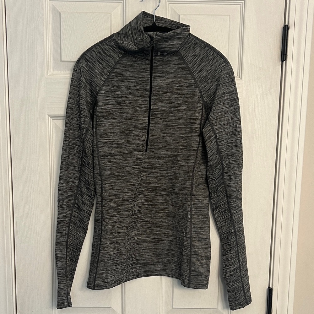 Under Armour Women's Black Heathered Quarter-Zip Sweatshirt
